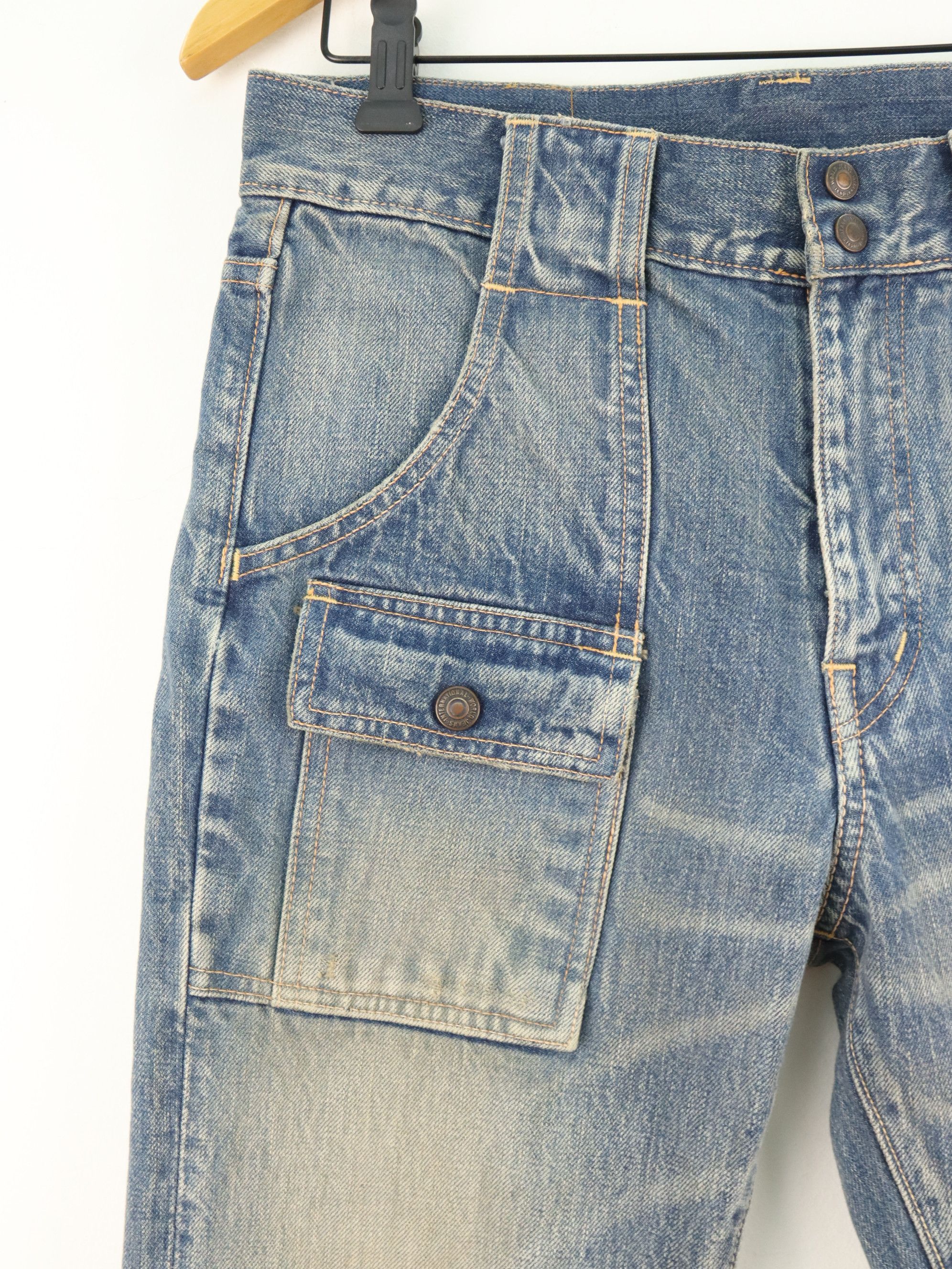 Kapital KK Rare Patchwork Distressed Straight Slim Bush Pant Denim Size US 30 / EU 46 - 4 Thumbnail