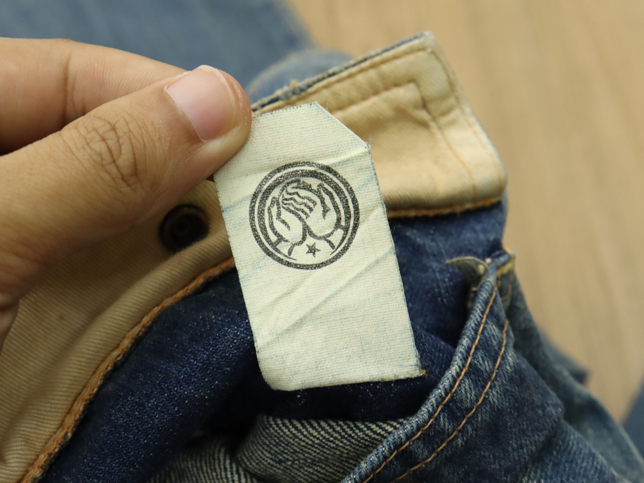 Kapital KK Rare Patchwork Distressed Straight Slim Bush Pant Denim Size US 30 / EU 46 - 24 Thumbnail