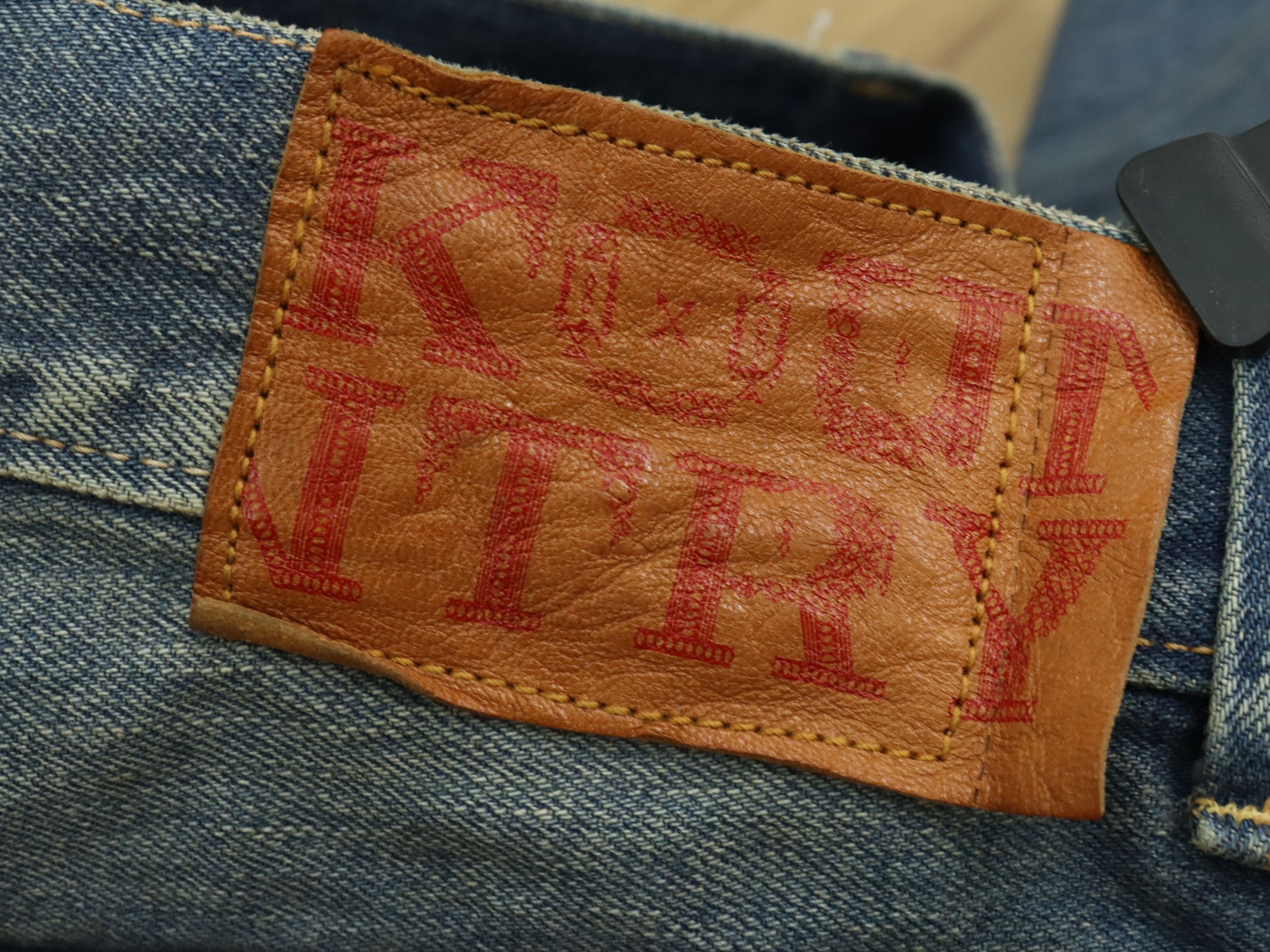 Kapital KK Rare Patchwork Distressed Straight Slim Bush Pant Denim Size US 30 / EU 46 - 19 Thumbnail
