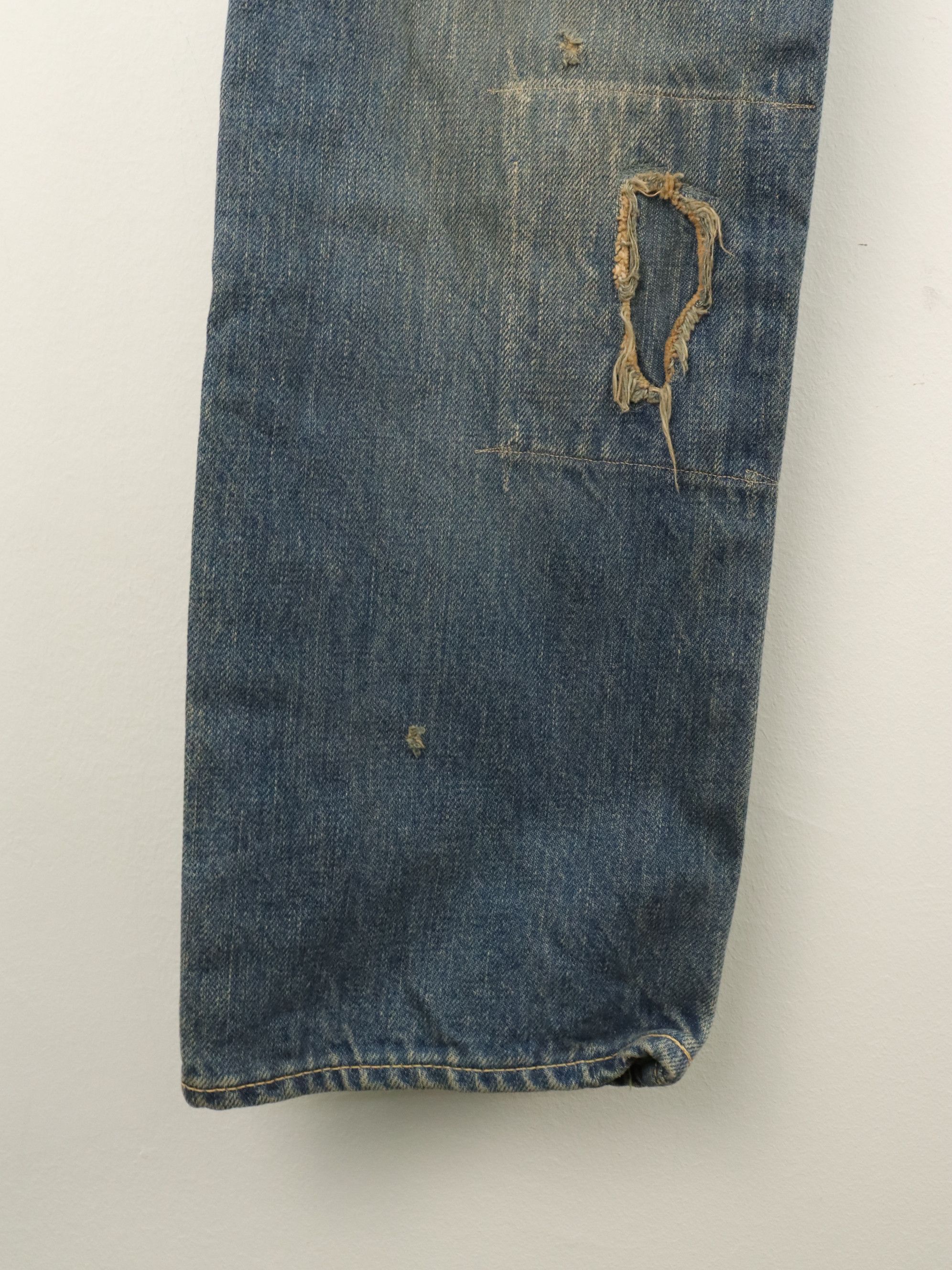 Kapital KK Rare Patchwork Distressed Straight Slim Bush Pant Denim Size US 30 / EU 46 - 14 Thumbnail