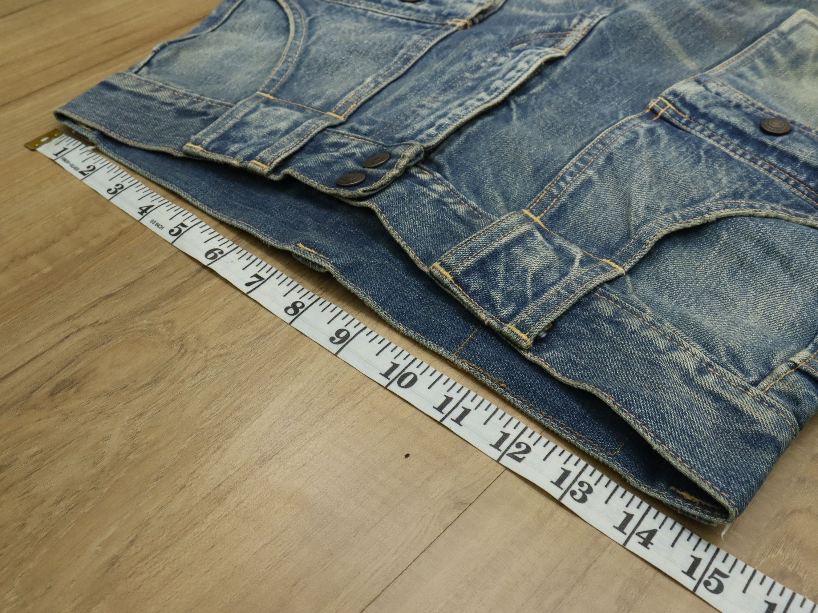 Kapital KK Rare Patchwork Distressed Straight Slim Bush Pant Denim Size US 30 / EU 46 - 18 Thumbnail
