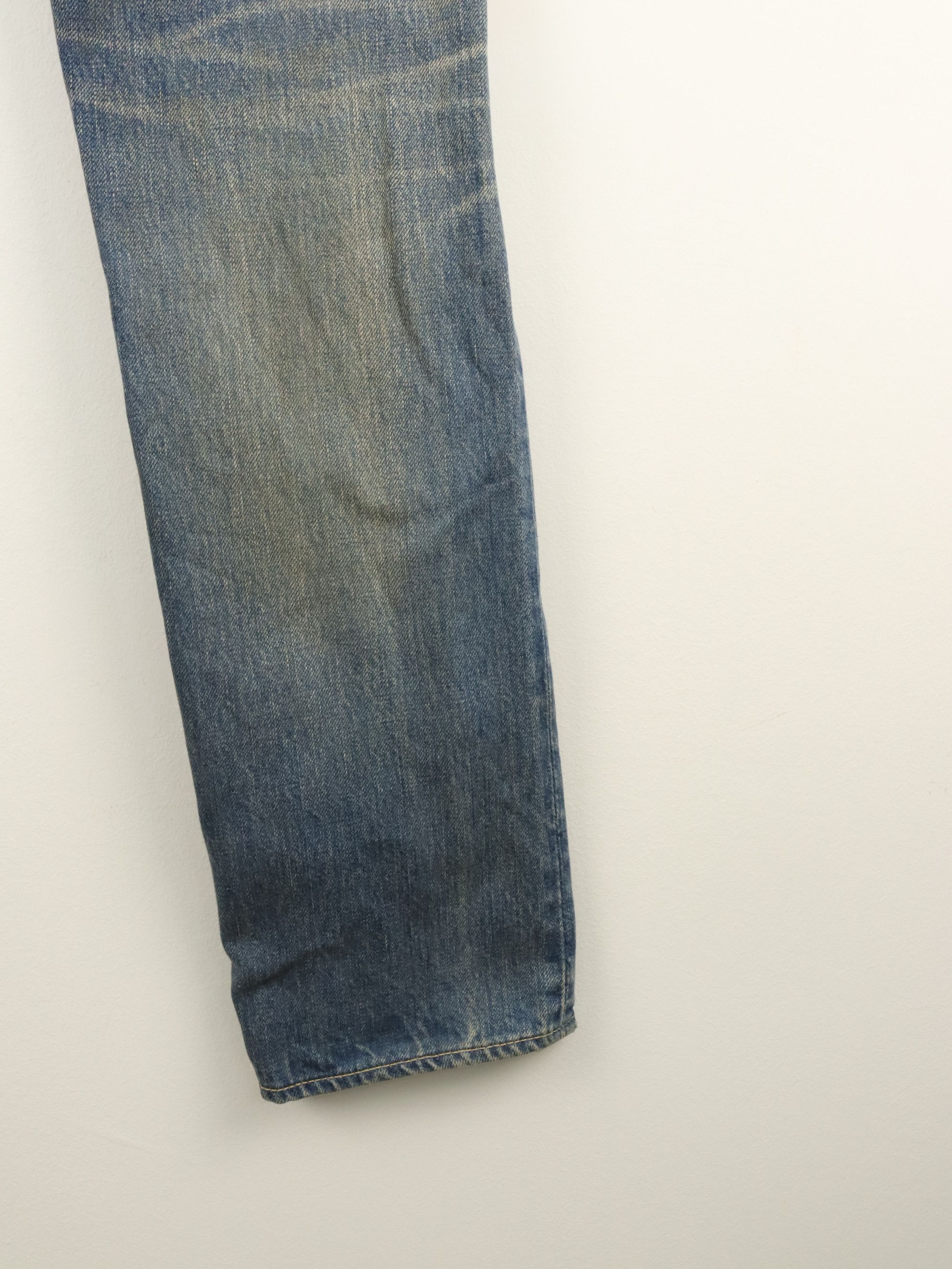 Kapital KK Rare Patchwork Distressed Straight Slim Bush Pant Denim Size US 30 / EU 46 - 17 Thumbnail