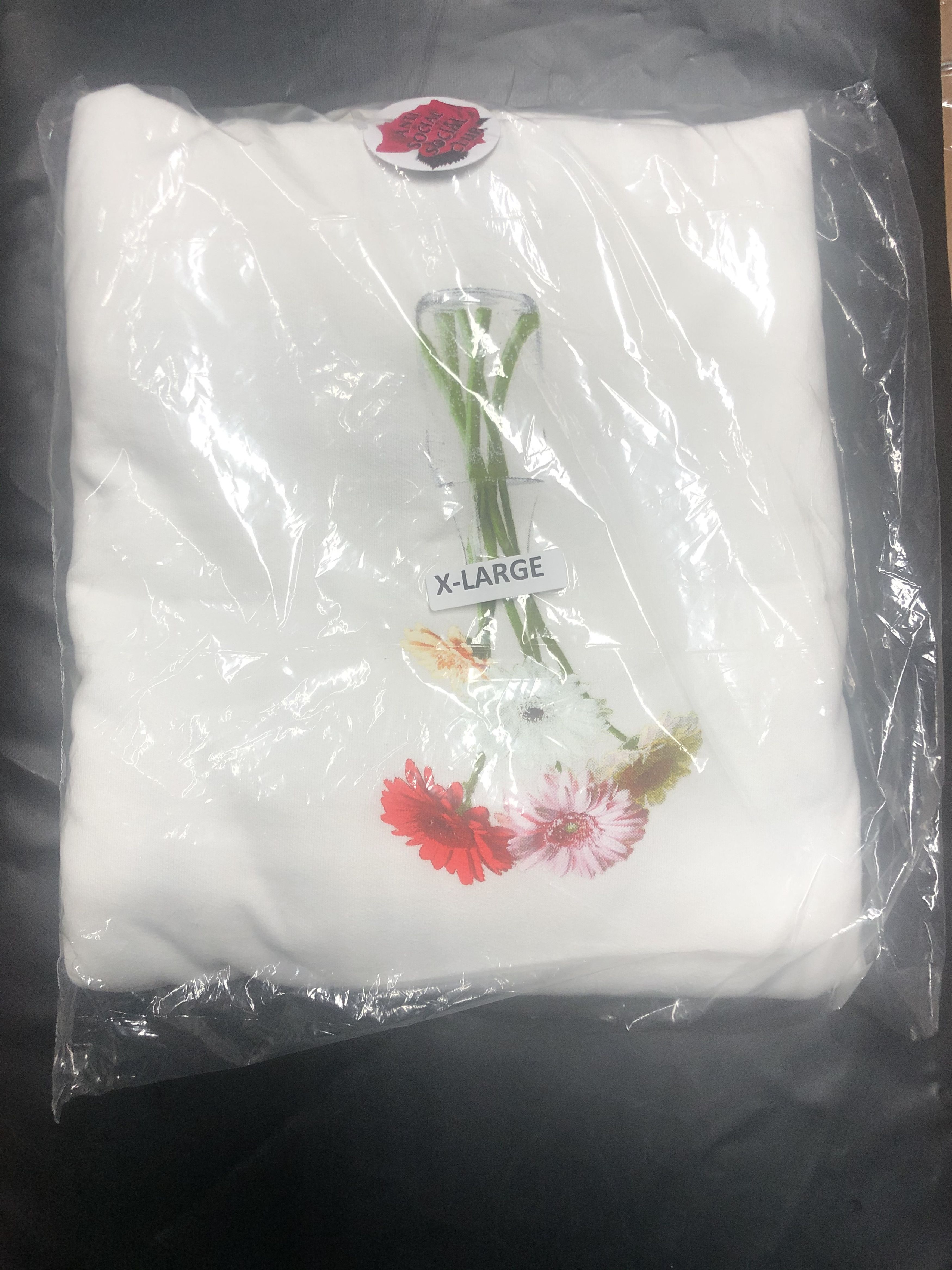 DS Black ASSC flower Vase Hello Goodbye White Hoodie fog cdg