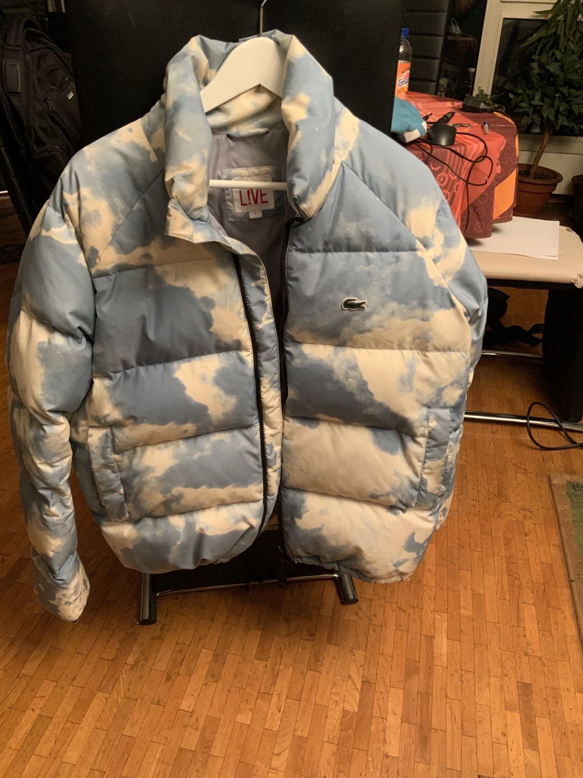 Lacoste Lacoste L ve clouded puffer jacket Grailed