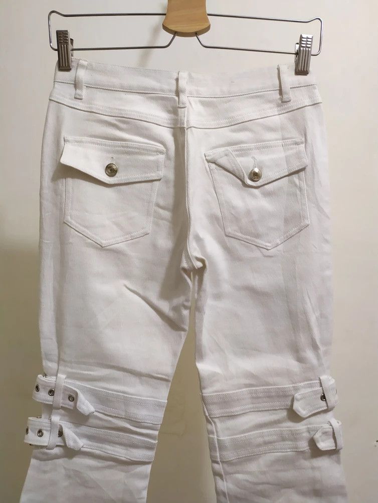 Japanese Brand 🔥Japanese Ryuryu Bondage Punk White Pants Size US 28 / EU 44 - 6 Thumbnail
