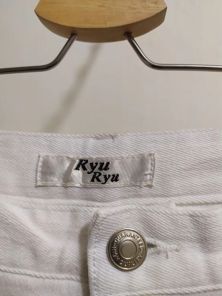 Japanese Brand 🔥Japanese Ryuryu Bondage Punk White Pants Size US 28 / EU 44 - 4 Thumbnail