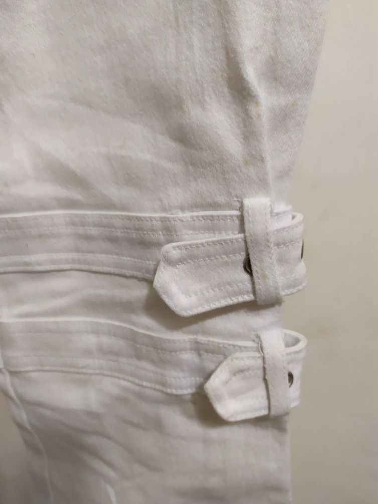 Japanese Brand 🔥Japanese Ryuryu Bondage Punk White Pants Size US 28 / EU 44 - 8 Thumbnail