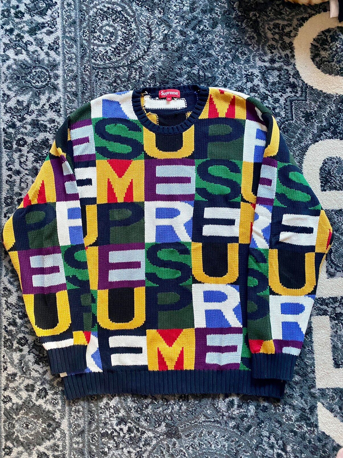 Supreme Big Letters Sweater Size US XL / EU 56 / 4 - 1 Preview