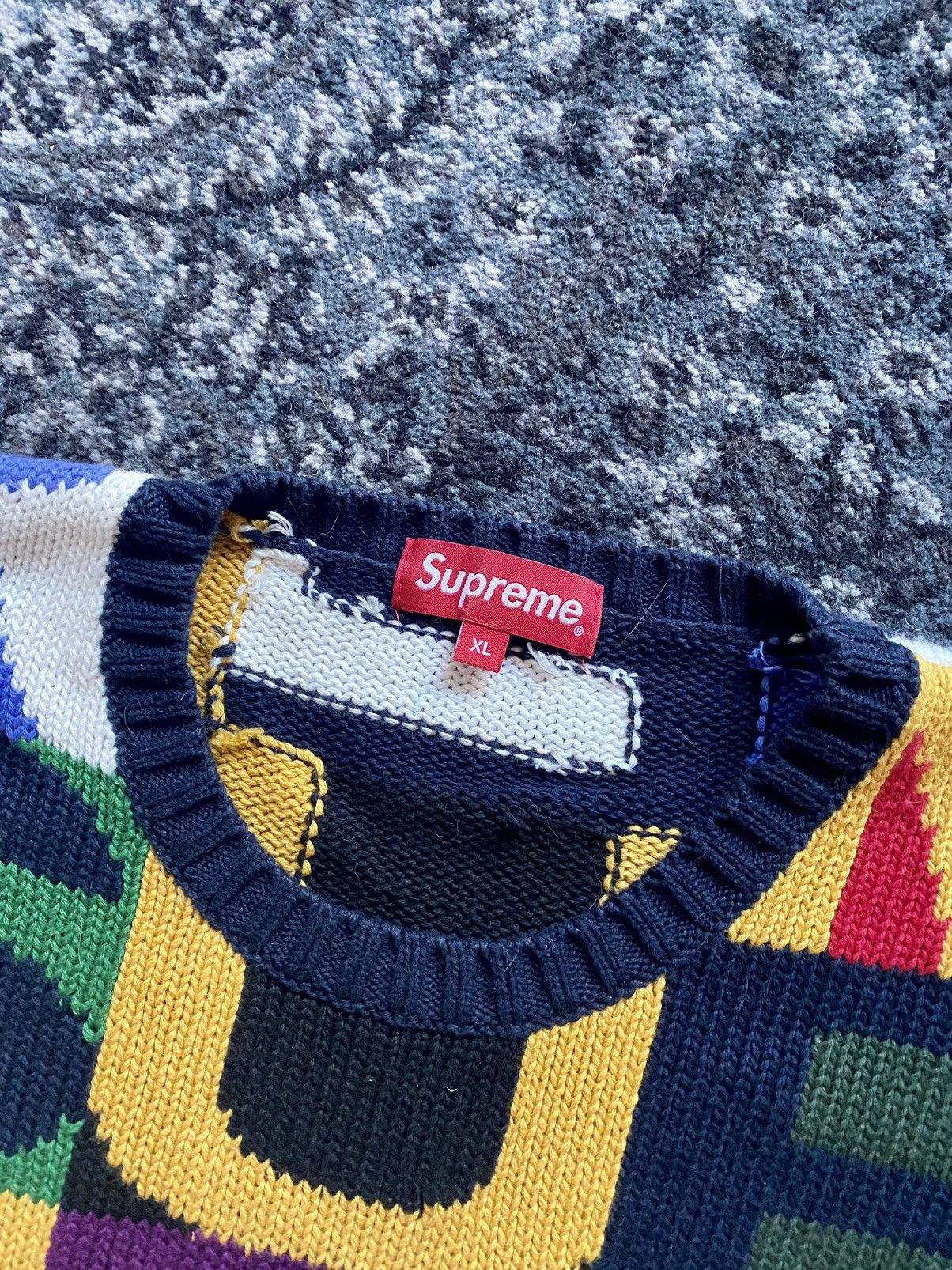 Supreme Big Letters Sweater Size US XL / EU 56 / 4 - 2 Preview