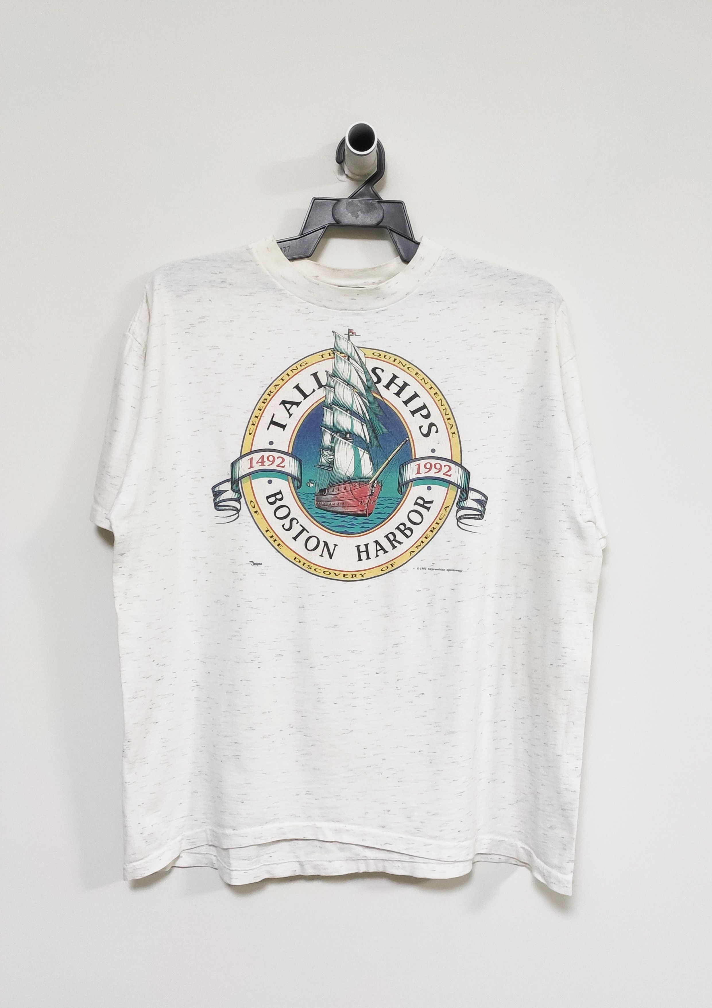 Vintage vintage tall ship boston harbor Size US XL / EU 56 / 4 - 1 Thumbnail