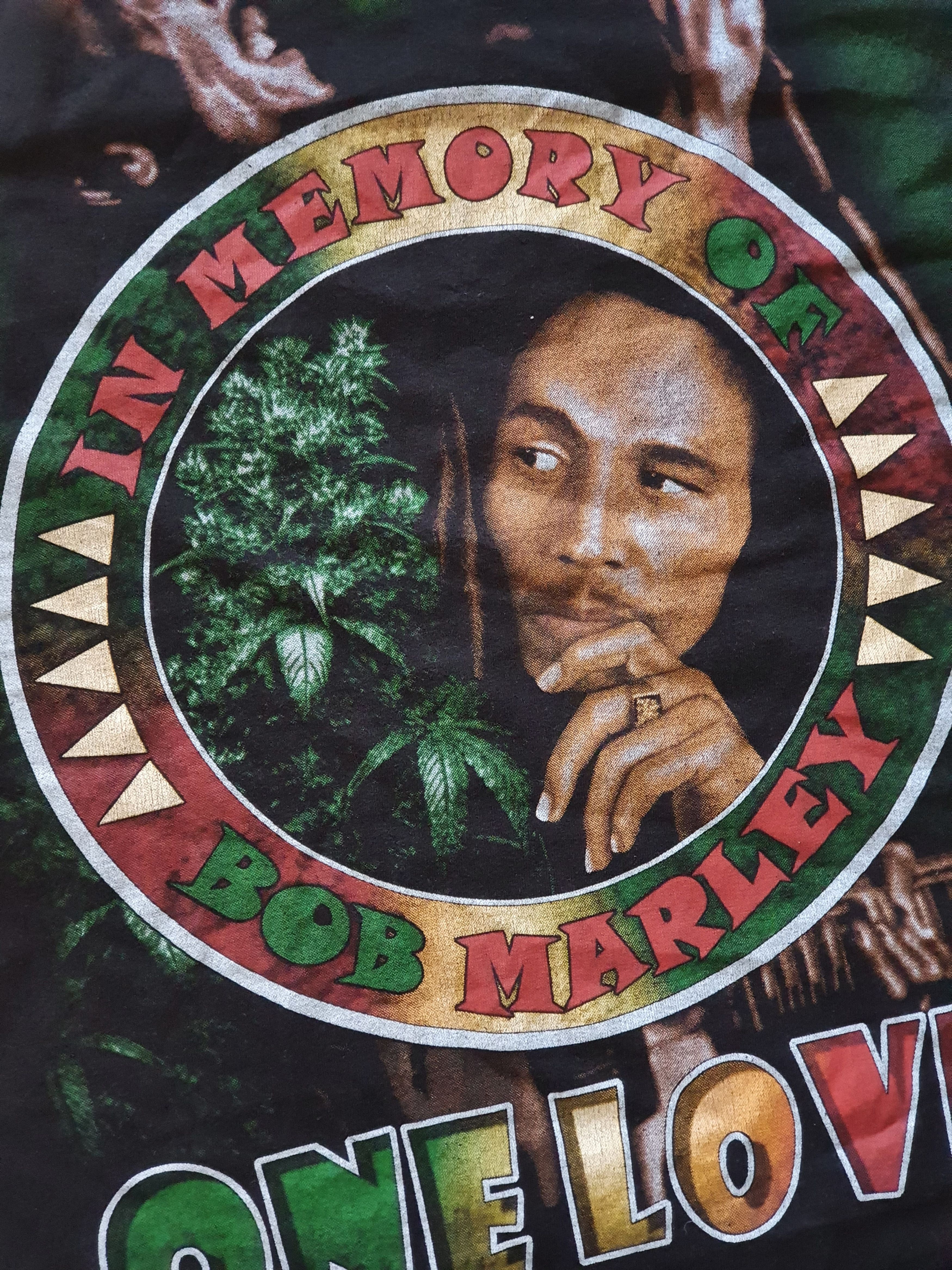 Band Tees In Memory of Bob Marley One Love hot rock t-shirt,sz L/M Size US L / EU 52-54 / 3 - 5 Thumbnail