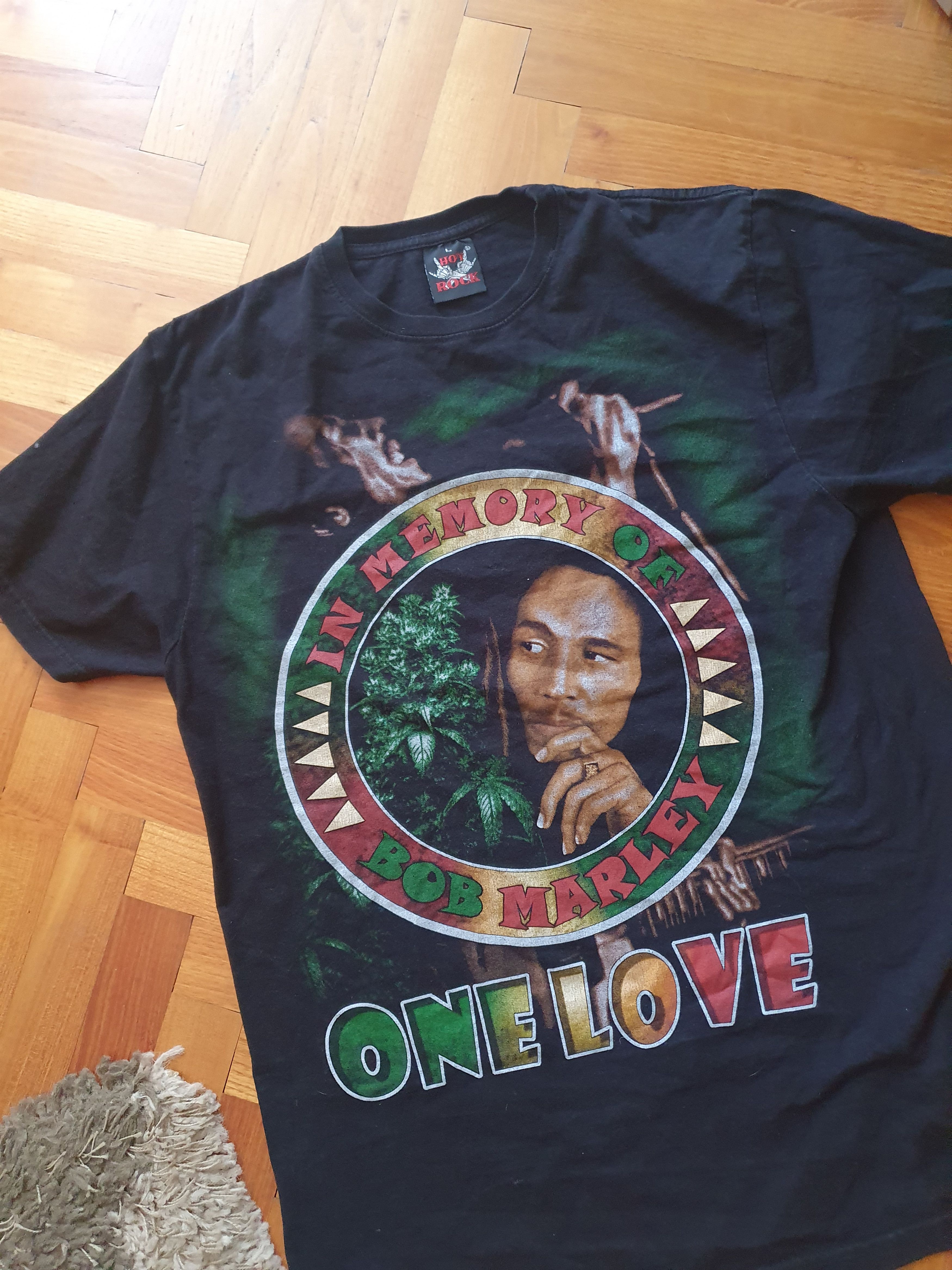 Band Tees In Memory of Bob Marley One Love hot rock t-shirt,sz L/M Size US L / EU 52-54 / 3 - 1 Thumbnail