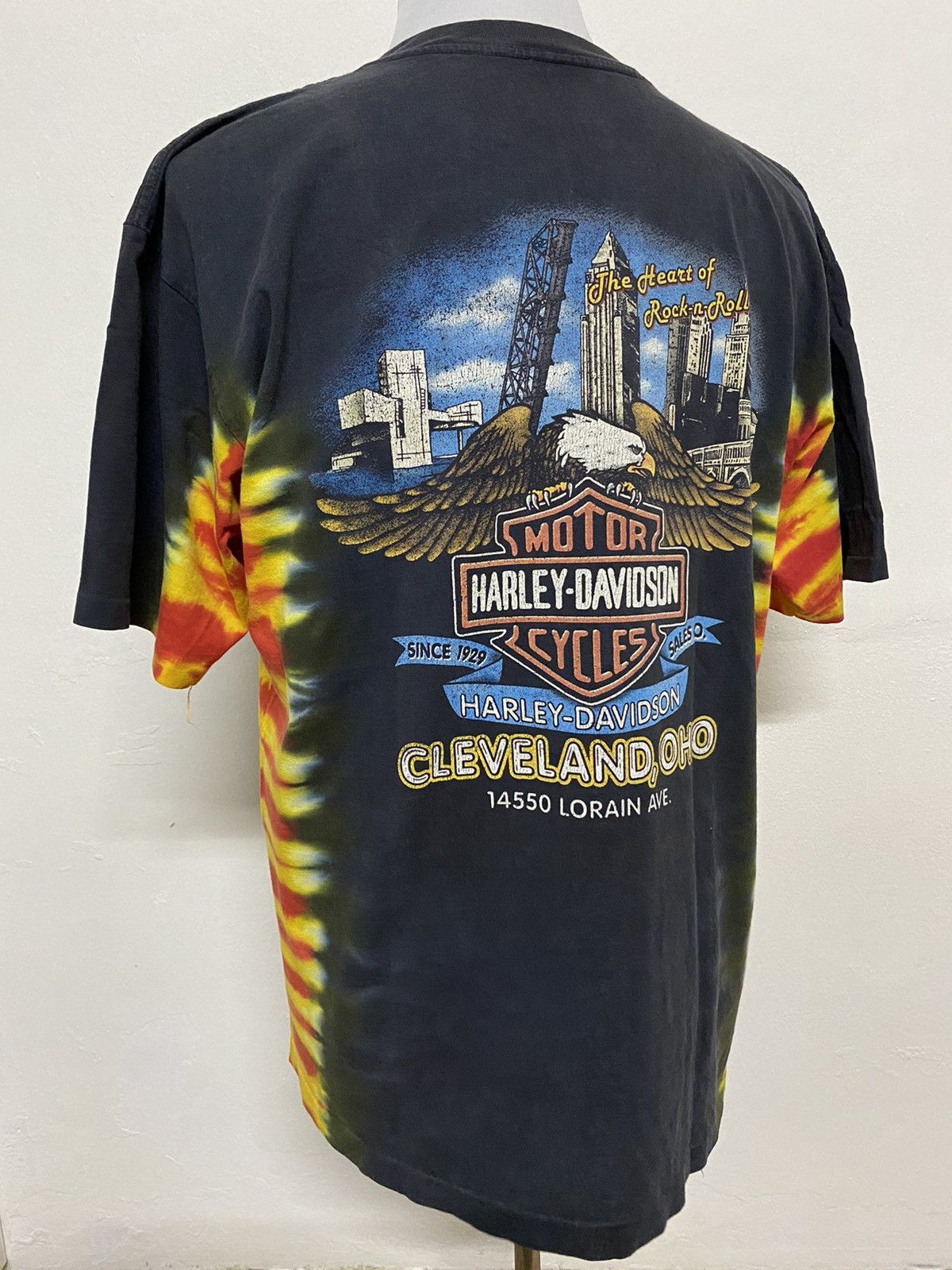 Harley Davidson × Vintage vintage harley davidson fire orange tie dye tee Size US L / EU 52-54 / 3 - 3 Thumbnail