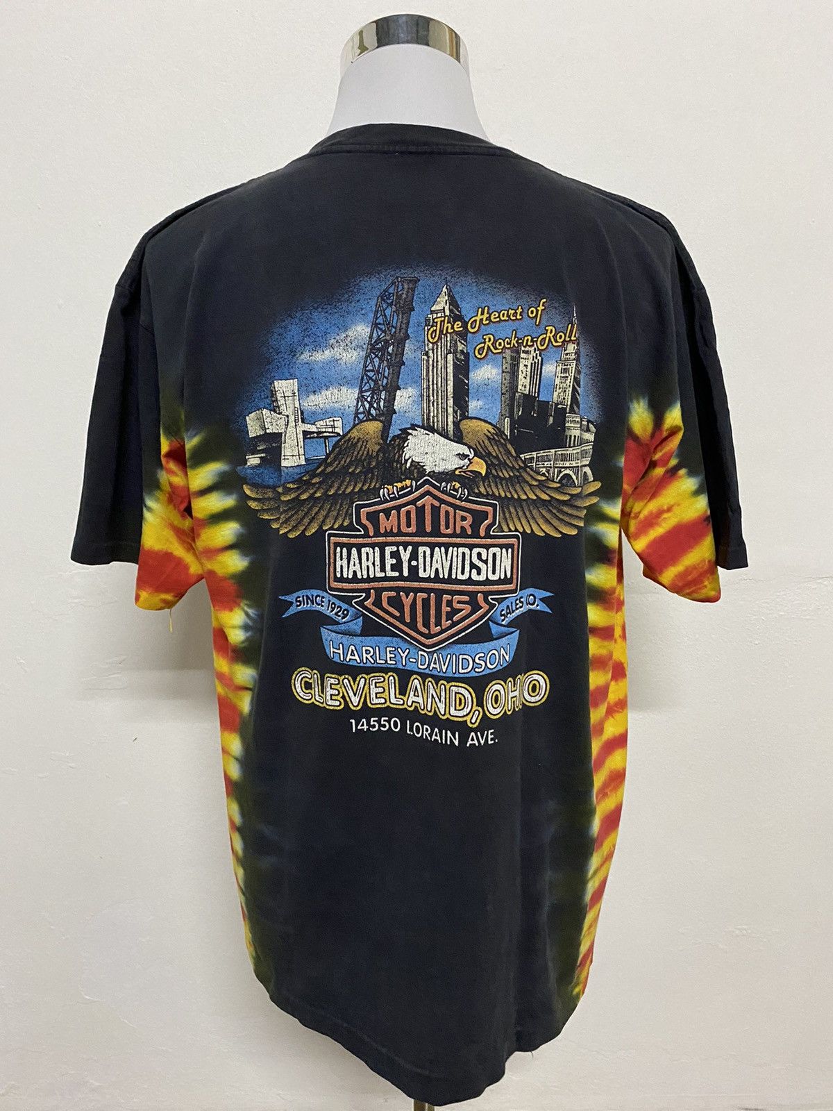 Harley Davidson × Vintage vintage harley davidson fire orange tie dye tee Size US L / EU 52-54 / 3 - 2 Thumbnail