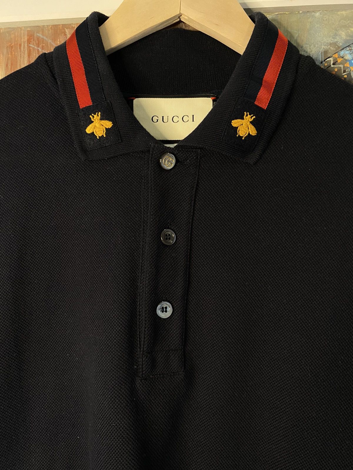 Gucci 🐝 Gucci • Bee Web Detail Polo 🐝 Size US XS / EU 42 / 0 - 2 Thumbnail