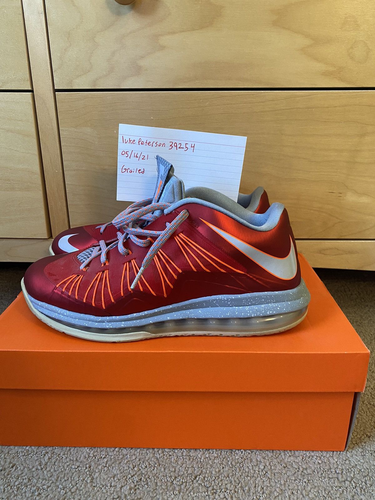Nike Air Max LeBron 10 Low University Red 2013 Size US 9 / EU 42 - 9 Thumbnail