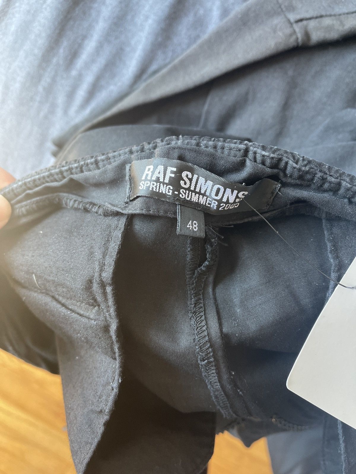 Raf Simons SS 2005 Black Cotton Moto Pants Size 48 Size US 32 / EU 48 - 2 Thumbnail