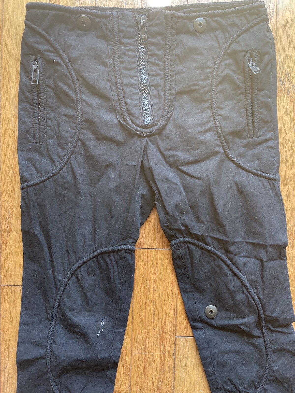 Raf Simons SS 2005 Black Cotton Moto Pants Size 48 Size US 32 / EU 48 - 4 Thumbnail