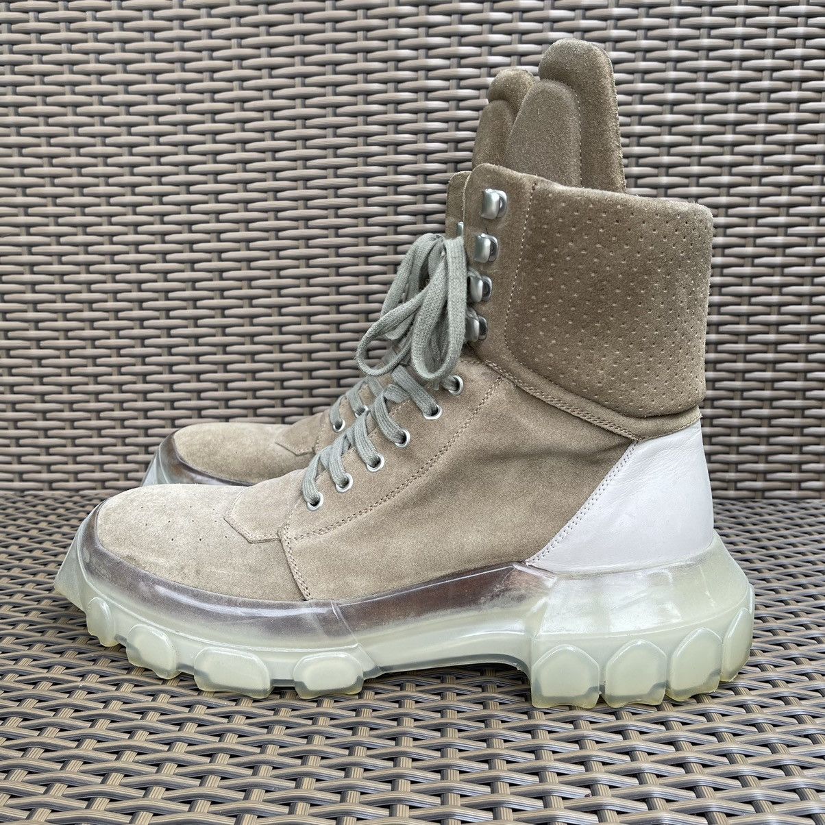 Rick Owens FW18 Sisyphus Tractor Dunk Hiking Boots Dust Pearl Size