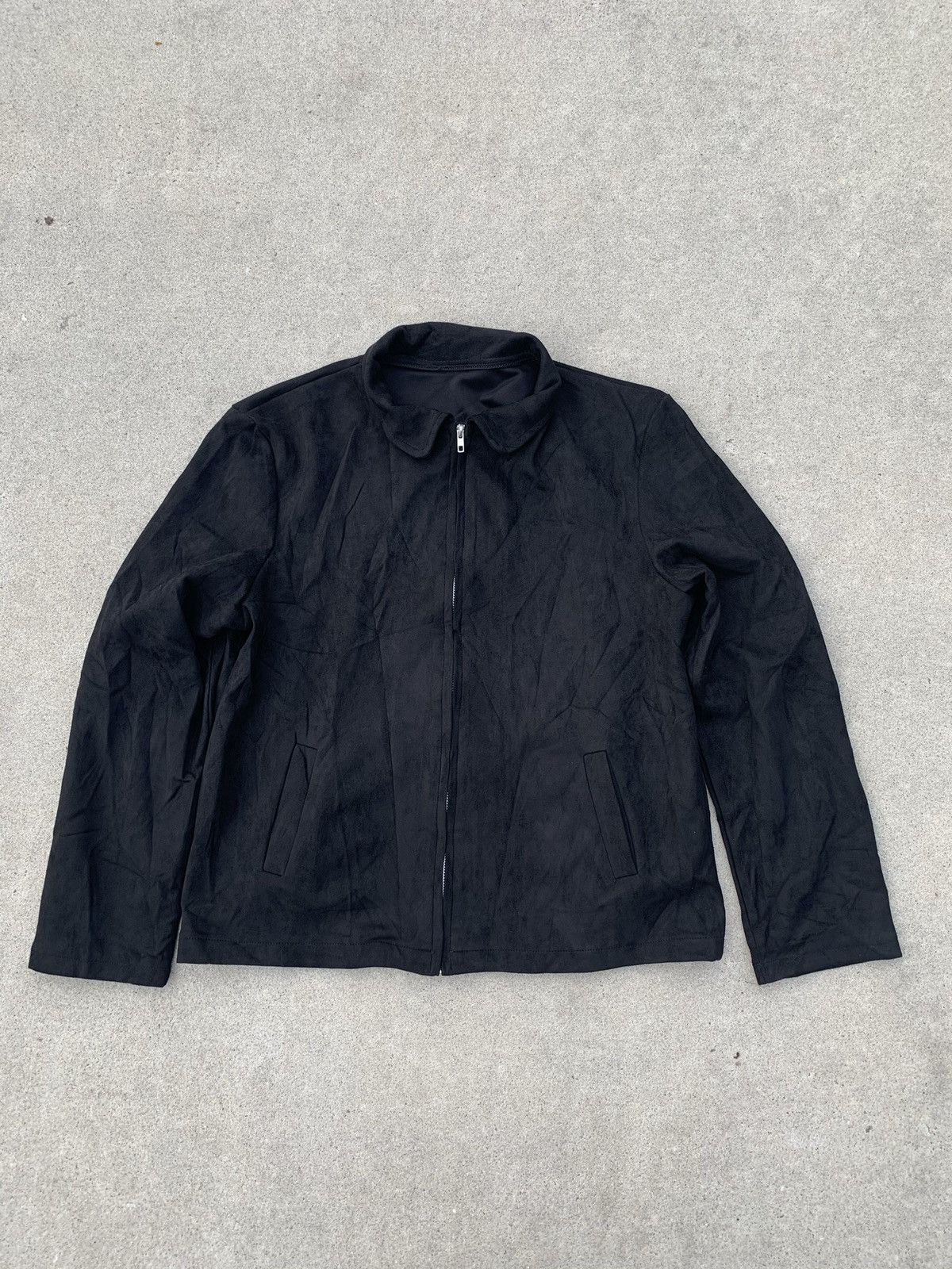 Vintage Vintage Streetwear Midnight Black Suede Cropped Jacket Size US M / EU 48-50 / 2 - 1 Thumbnail