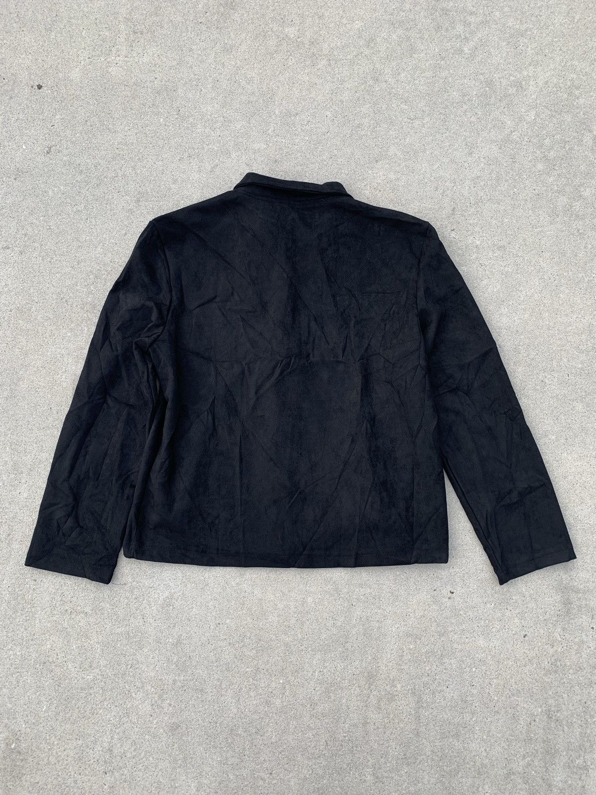 Vintage Vintage Streetwear Midnight Black Suede Cropped Jacket Size US M / EU 48-50 / 2 - 2 Thumbnail