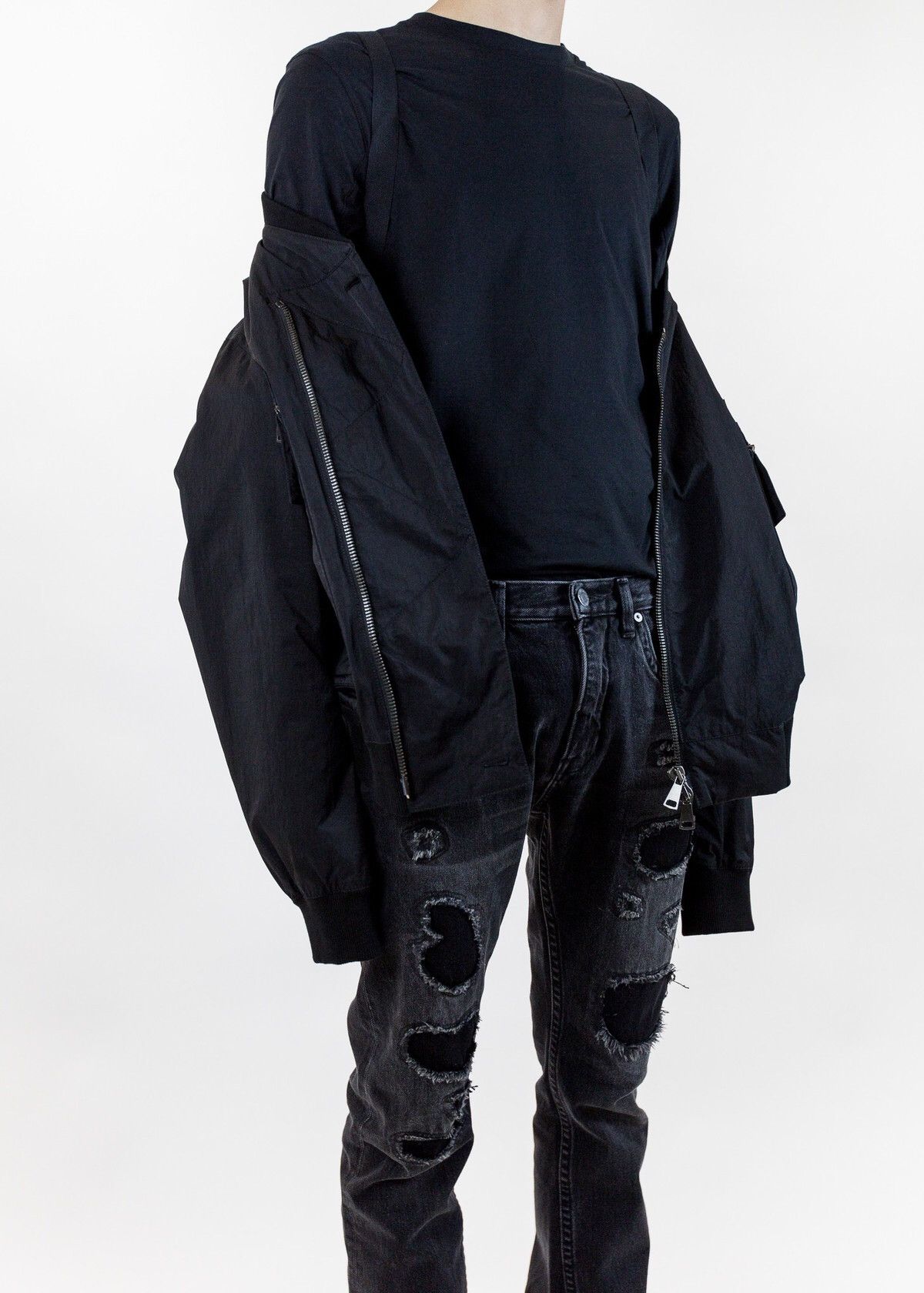 Helmut Lang Kimono Style Bomber Jacket With Shoulder Straps Size US M / EU 48-50 / 2 - 4 Thumbnail