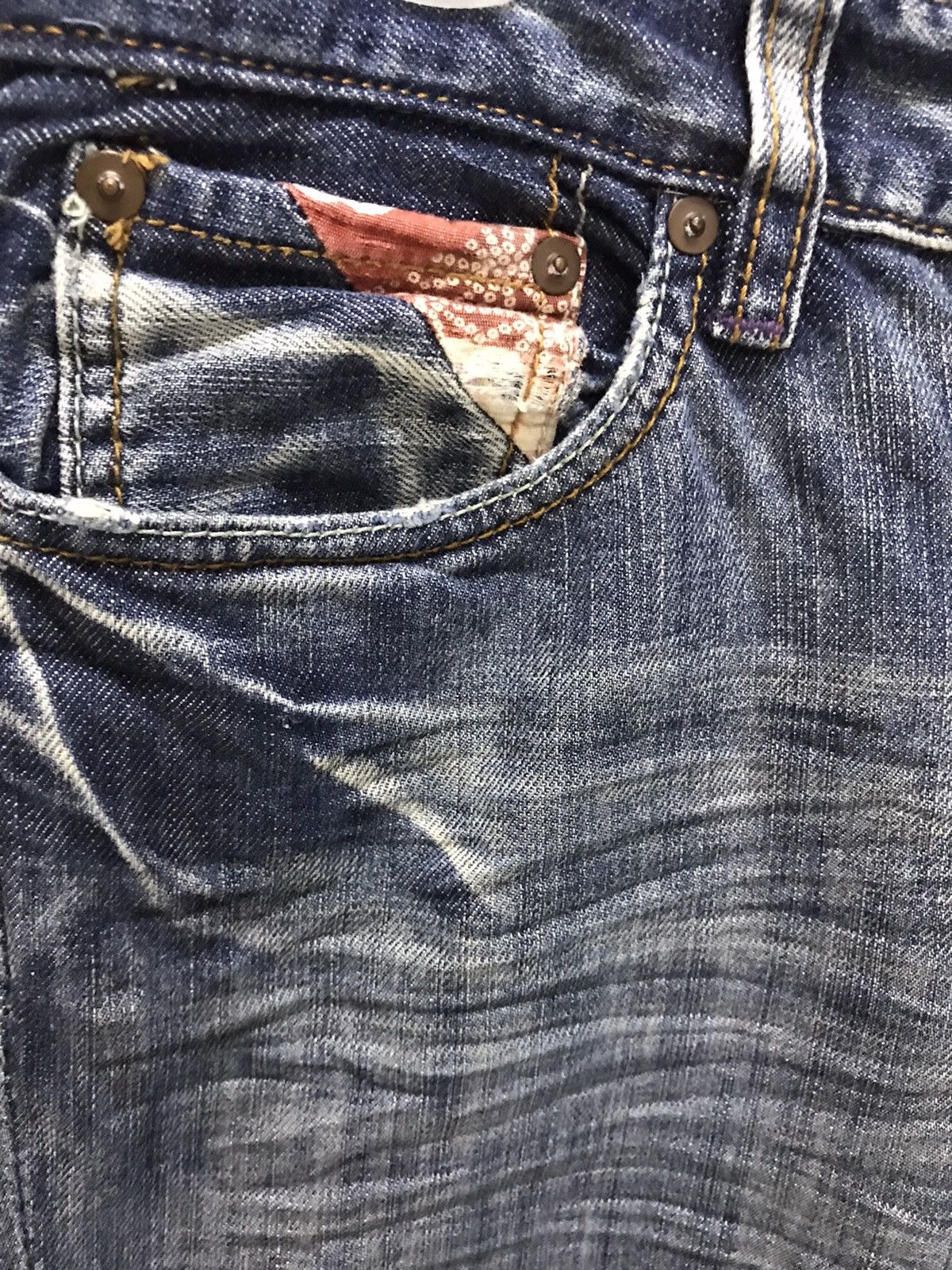Japanese Brand × Takeo Kikuchi RARE! Takeo Kikuchi Patchwork Boro Distressed Denim Size US 30 / EU 46 - 7 Thumbnail