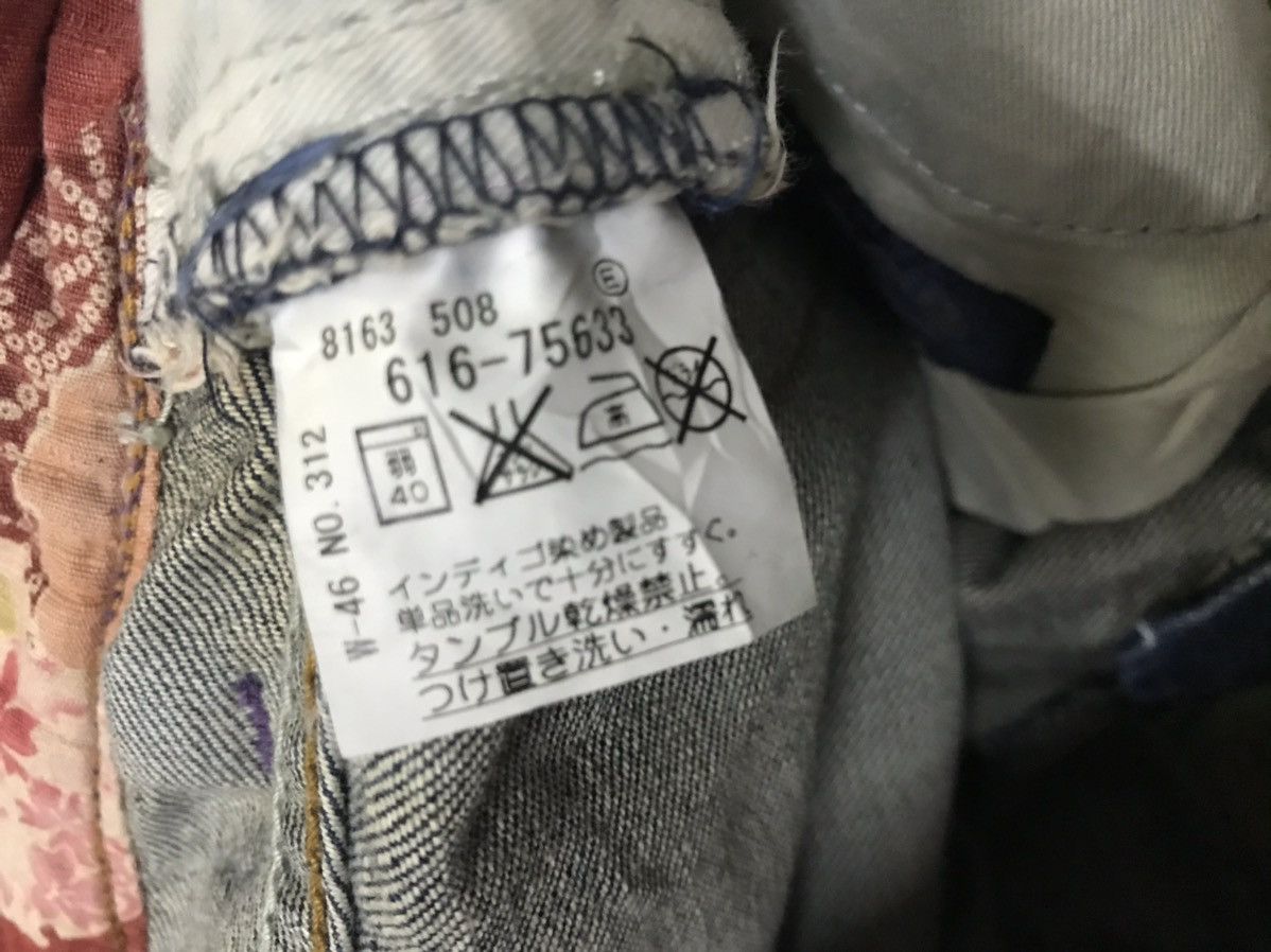 Japanese Brand × Takeo Kikuchi RARE! Takeo Kikuchi Patchwork Boro Distressed Denim Size US 30 / EU 46 - 11 Thumbnail