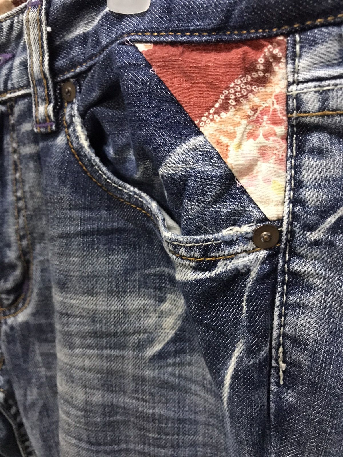 Japanese Brand × Takeo Kikuchi RARE! Takeo Kikuchi Patchwork Boro Distressed Denim Size US 30 / EU 46 - 8 Thumbnail