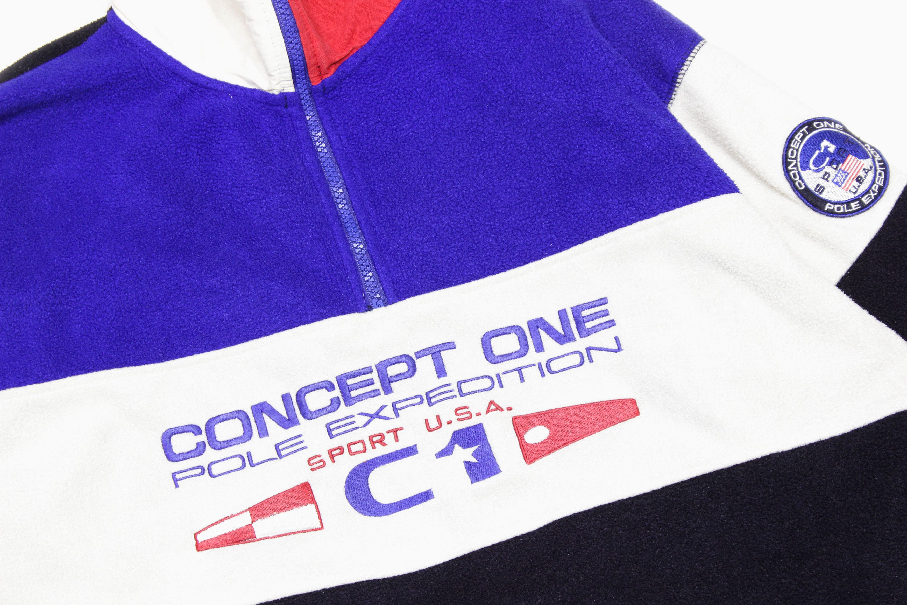 Vintage 90S Concept 1 Pole Expedition Sport USA Fleece Size US L / EU 52-54 / 3 - 3 Thumbnail