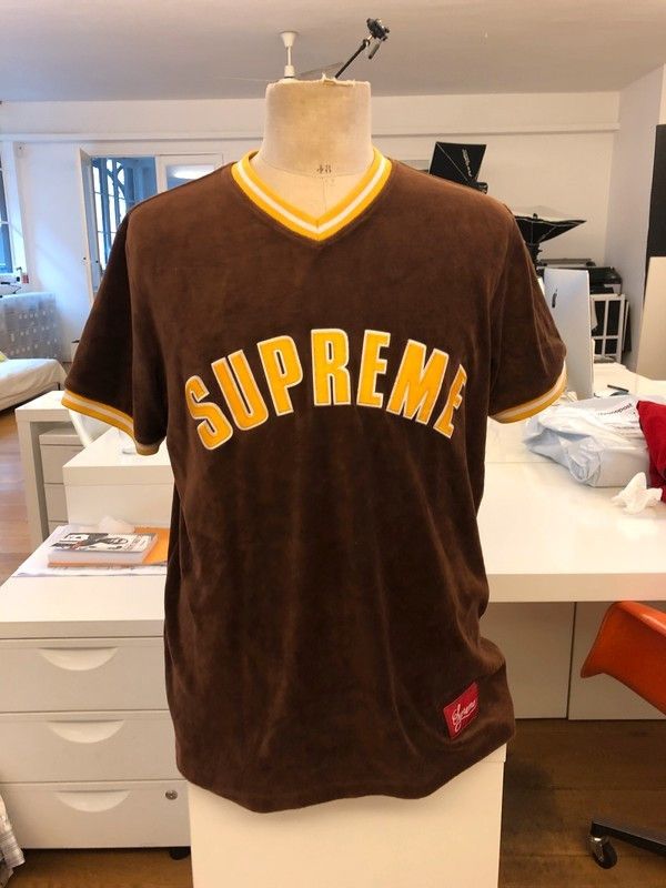 Supreme, Shirts, Supreme Velour Baseball Jersey