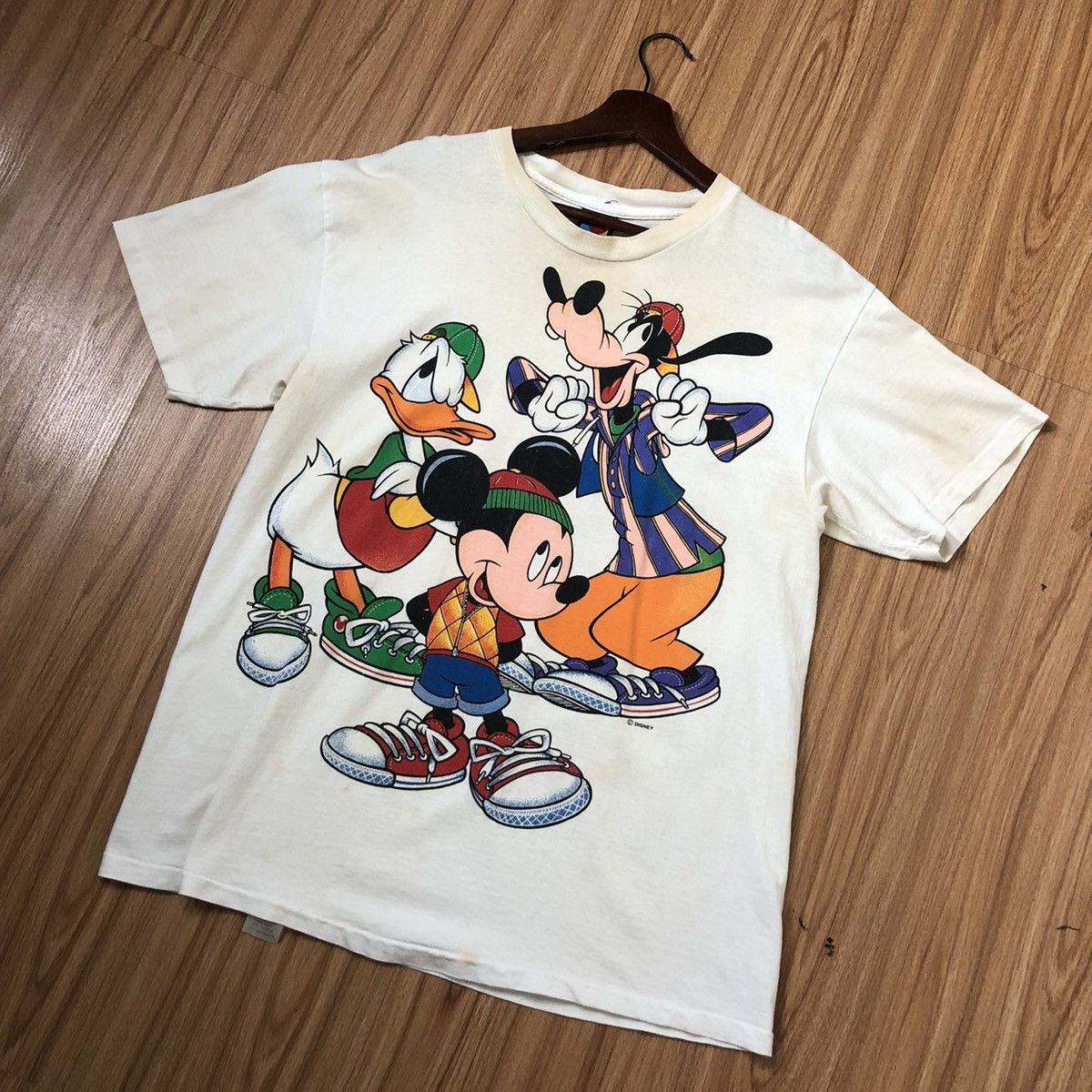 Vintage Disney Squad Mirror Print Rap Tee Style