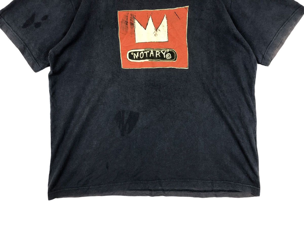Jean-Michel Basquiat × Vintage Vintage Jean Michel Basquiat Sun Faded NOTARY T Shirt Size US L / EU 52-54 / 3 - 4 Thumbnail