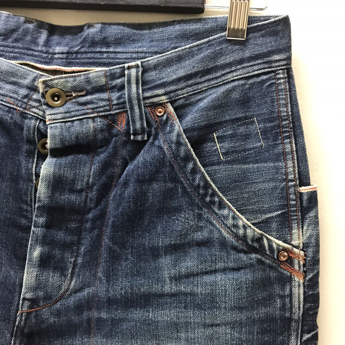 Johnbull Denim Selvedge Special Design Buckle Back