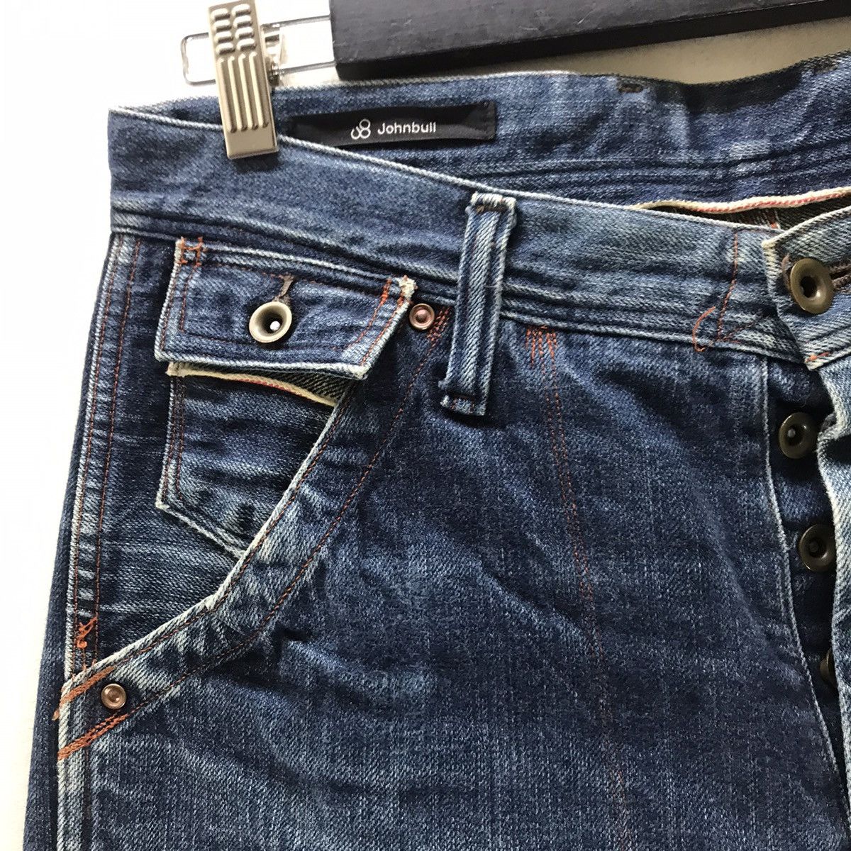 Johnbull Denim Selvedge Special Design Buckle Back