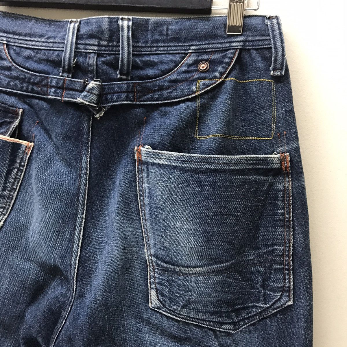 Johnbull Denim Selvedge Special Design Buckle Back