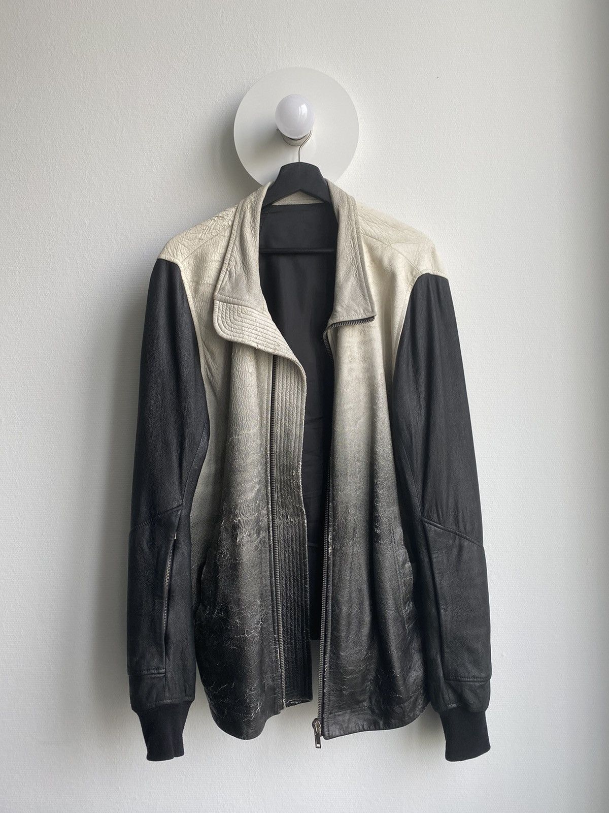 Rick Owens GRAIL! Gradient Intarsia leather jacket, under_cover