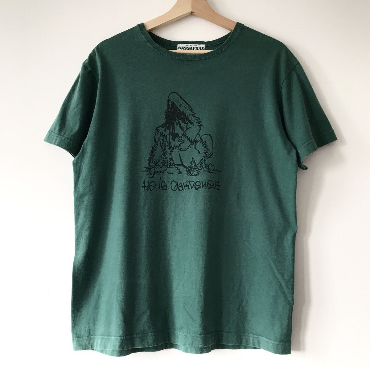 Sassafras Authentic Sassafras Japan Yeti The Gardener Green Tee M Grailed