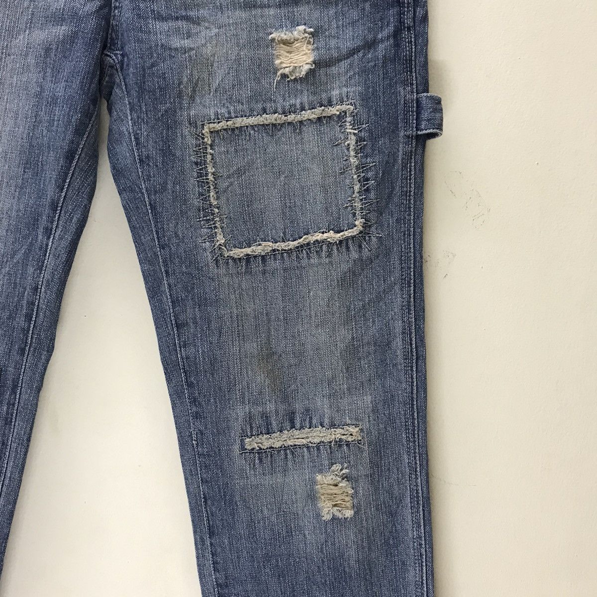 Seditionaries Vintage Hell Cat Punks Denim Spellout Studded Size US 32 / EU 48 - 7 Thumbnail