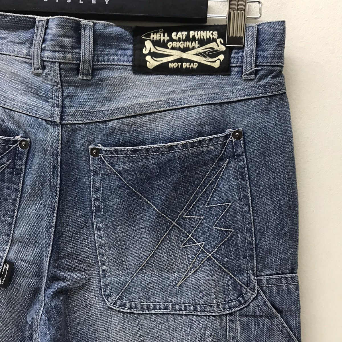 Seditionaries Vintage Hell Cat Punks Denim Spellout Studded Size US 32 / EU 48 - 12 Thumbnail