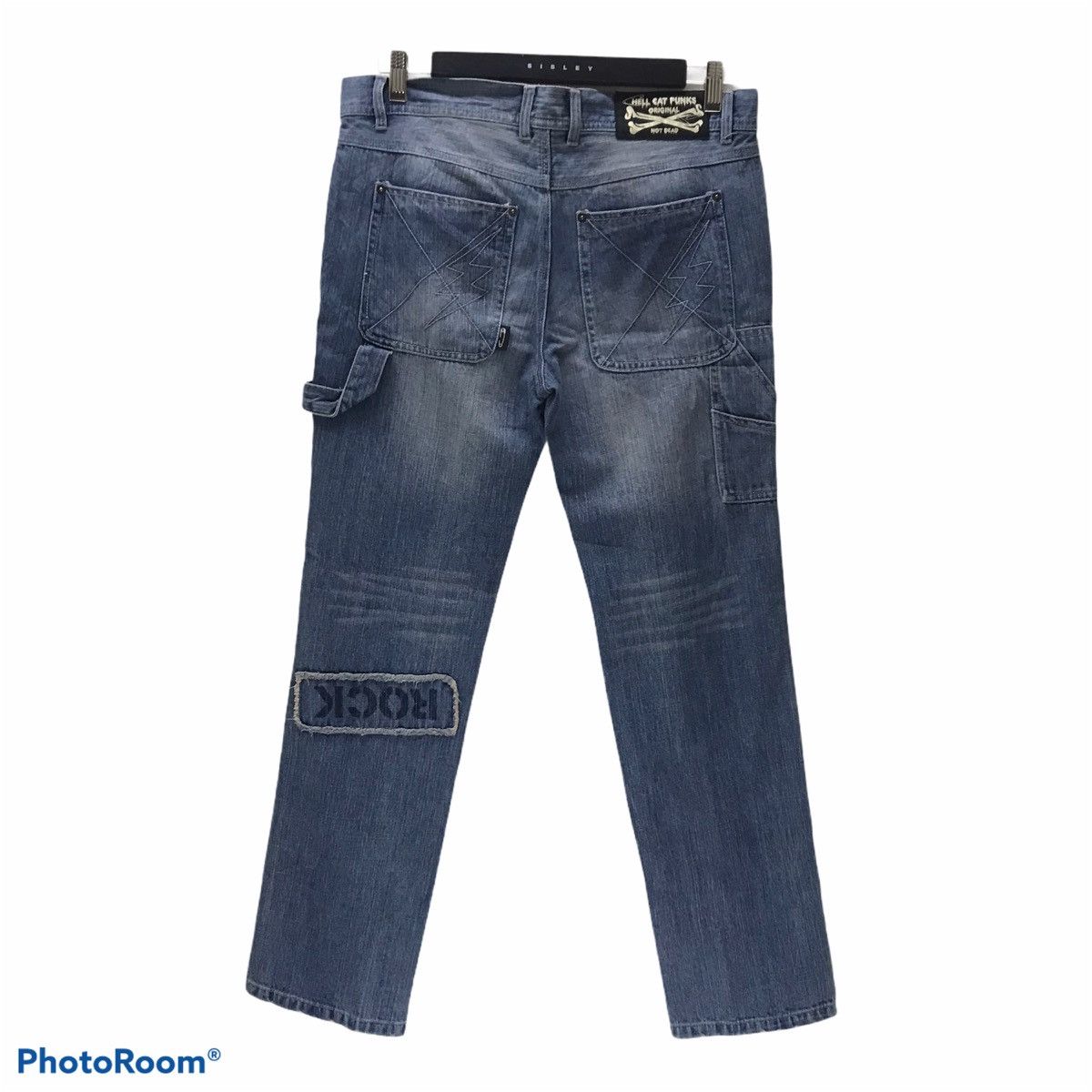 Seditionaries Vintage Hell Cat Punks Denim Spellout Studded Size US 32 / EU 48 - 2 Thumbnail