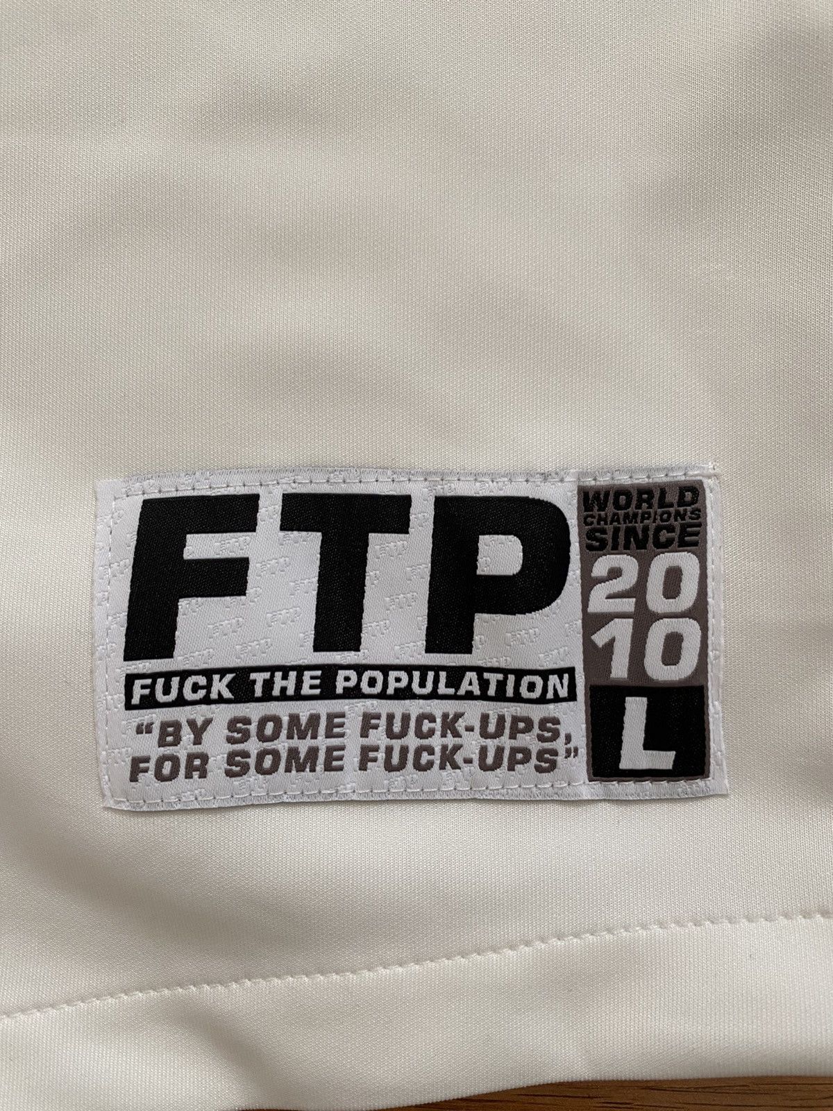 Fuck The Population FTP Script Baseball Jersey Size US L / EU 52-54 / 3 - 2 Thumbnail