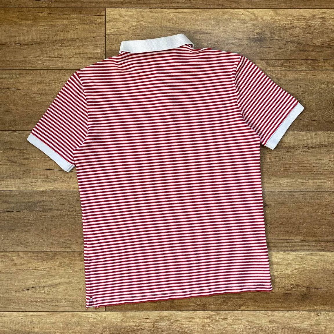 Prada Prada Red Tab Logo Striped Polo Shirt Size US L / EU 52-54 / 3 - 5 Thumbnail