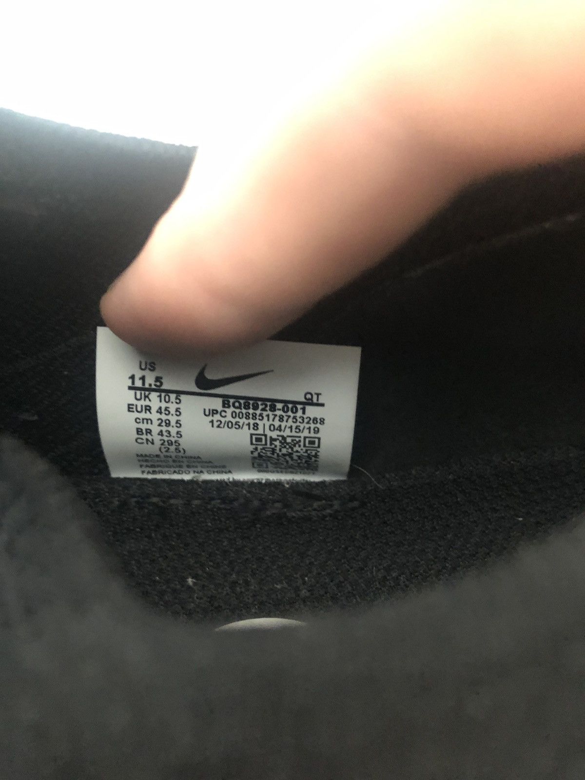 Nike Epic React Flyknit 2 - Black Anthracite Size US 11.5 / EU 44-45 - 6 Thumbnail