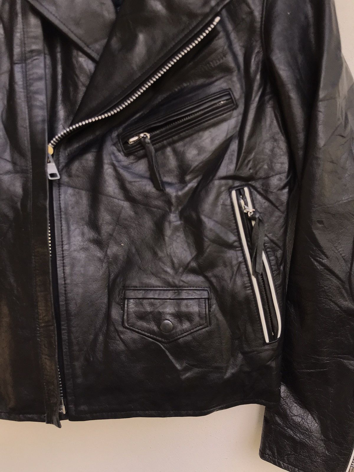 Genuine Leather × Japanese Brand Ozone Rocks Cowhide Leather Jacket Size US XS / EU 42 / 0 - 7 Thumbnail