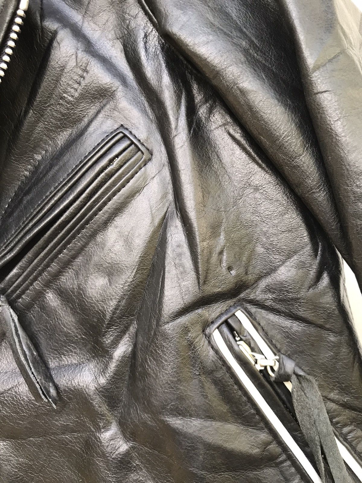 Genuine Leather × Japanese Brand Ozone Rocks Cowhide Leather Jacket Size US XS / EU 42 / 0 - 9 Thumbnail