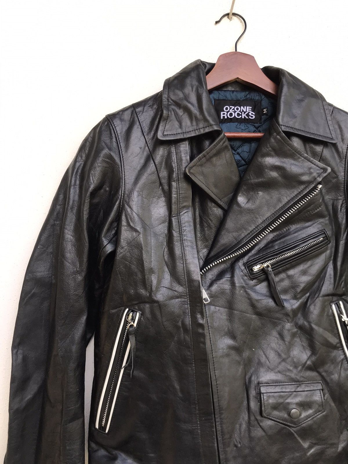 Genuine Leather × Japanese Brand Ozone Rocks Cowhide Leather Jacket Size US XS / EU 42 / 0 - 6 Thumbnail