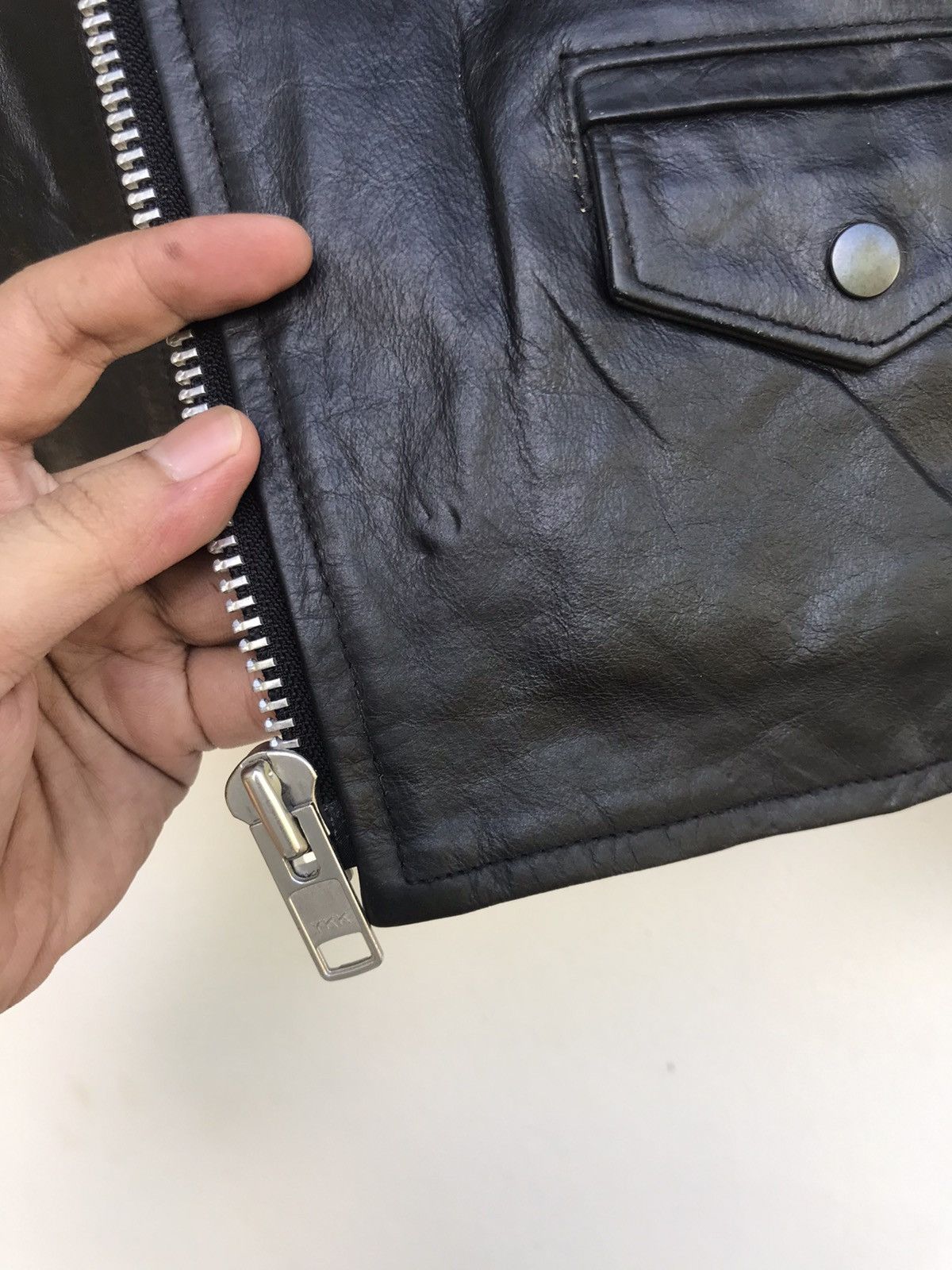 Genuine Leather × Japanese Brand Ozone Rocks Cowhide Leather Jacket Size US XS / EU 42 / 0 - 13 Thumbnail