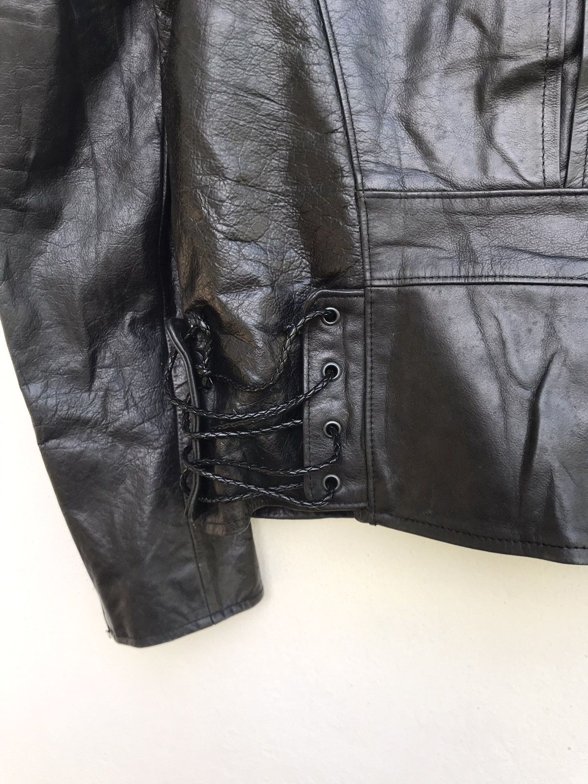 Genuine Leather × Japanese Brand Ozone Rocks Cowhide Leather Jacket Size US XS / EU 42 / 0 - 11 Thumbnail
