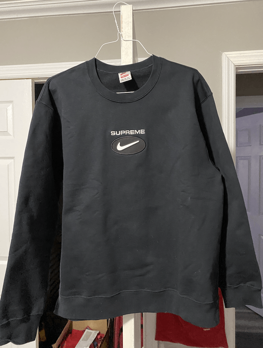 Supreme Supreme x Nike Jewel Crewneck - Black | Grailed